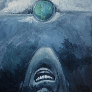 Painting titled "Jaws"