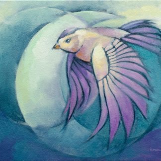 Painting titled " Finch in Flight"