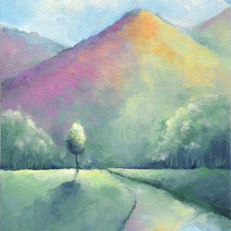 Painting titled "Valley Stream"