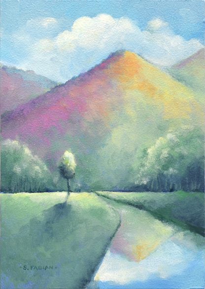 Painting titled "Valley Stream"